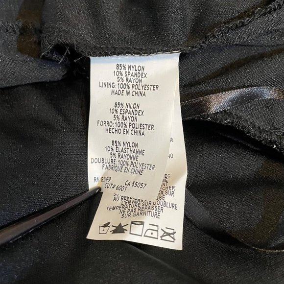 NWT Onyx Nite Black and White Stretch Lace Sleeveless Cocktail Dress Size 10 - Picture 7 of 9